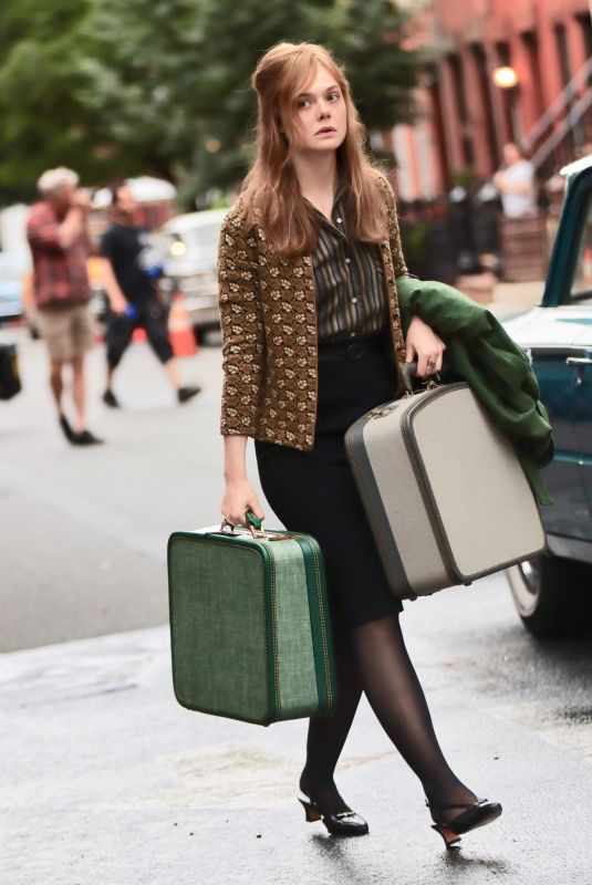 ELLE FANNING Filming Scenes for A Complete Unknown in Hoboken, New Jersey 06/11/2024