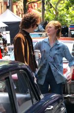 ELLE FANNING on the Set of A Complete Unknown in Hoboken, New Jersey 06/05/2024