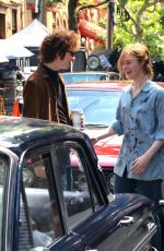 ELLE FANNING on the Set of A Complete Unknown in Hoboken, New Jersey 06/05/2024