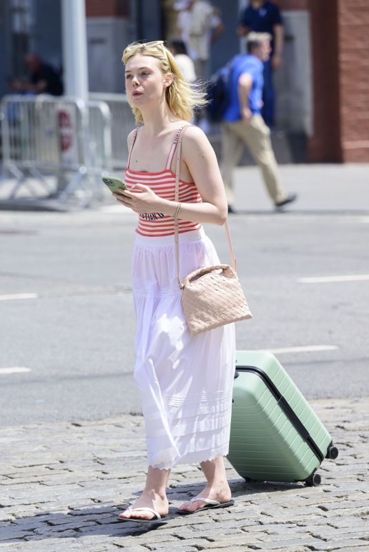 ELLE FANNING Out and About in New York 06/04/2024