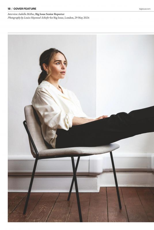 EMILIA CLARKE in Big Issue, June 2024