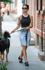 EMILY RATAJKOWSKI Out with Her Dog in New York 06/14/2024