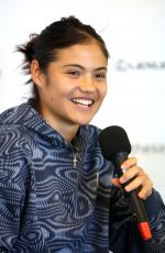 EMMA RADUCANU at Press Conference and Poses for Media Ohotos at Rothesay Open in Nottingham 06/10/2024