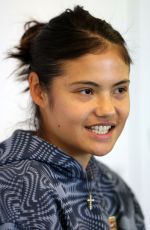 EMMA RADUCANU at Press Conference and Poses for Media Ohotos at Rothesay Open in Nottingham 06/10/2024