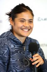 EMMA RADUCANU at Press Conference and Poses for Media Ohotos at Rothesay Open in Nottingham 06/10/2024