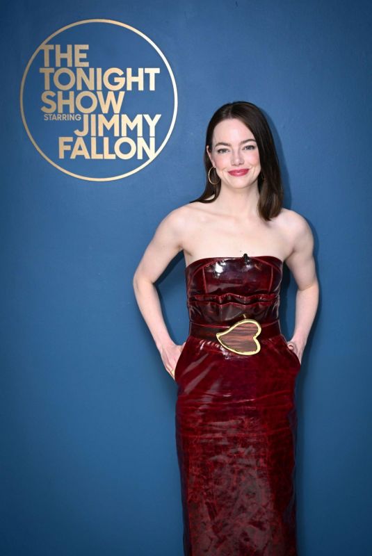 EMMA STONE at Tonight Show Starring Jimmy Fallon in New York 06/20/2024