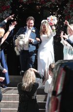 FRANCESCA NEWMAN-YOUNG at Her Wedding to Pete Clarke at Chelsea Registry Office in London 06/14/2024