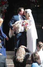 FRANCESCA NEWMAN-YOUNG at Her Wedding to Pete Clarke at Chelsea Registry Office in London 06/14/2024