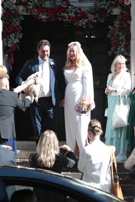 FRANCESCA NEWMAN-YOUNG at Her Wedding to Pete Clarke at Chelsea Registry Office in London 06/14/2024