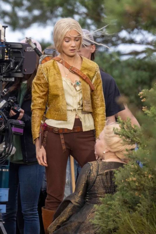 FREYA ALLAN on the Set of The Witcher, June 2024
