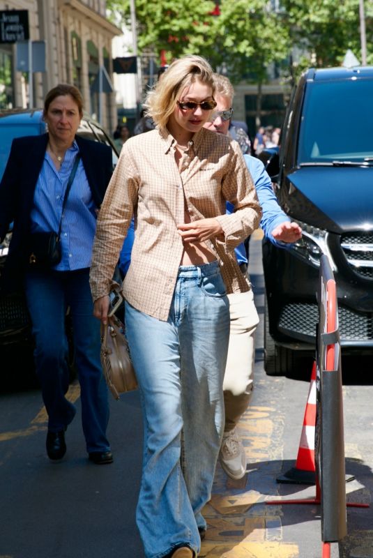 GIGI HADID Arrives at Vogue Event in Paris 06/23/2024