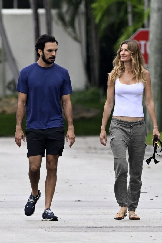 GISELE BUNDCHEN and Joaquim Valente Out in Surfside 06/17/2024