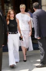 GRETA GERWIG and DAWN LANDES Leaves Their Hotel in Paris 06/25/2024