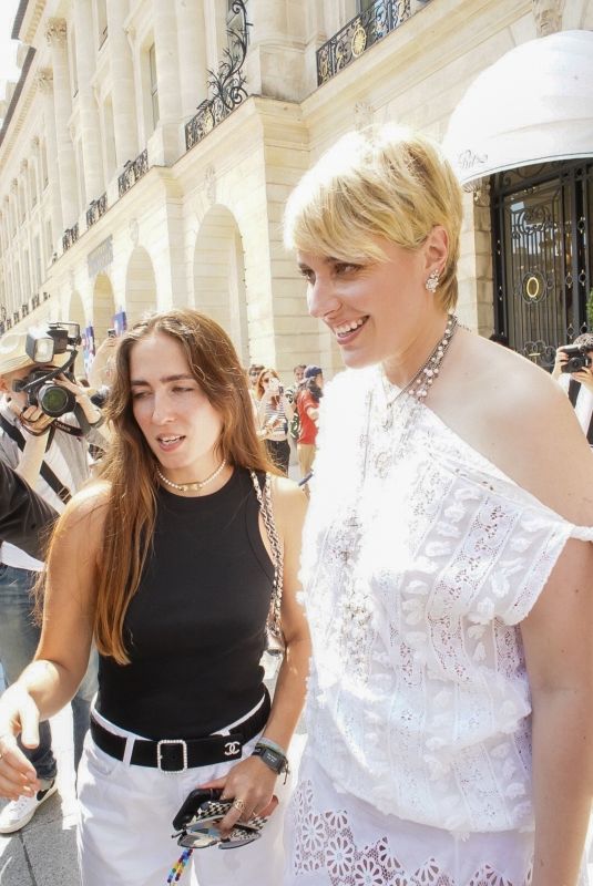 GRETA GERWIG and DAWN LANDES Leaves Their Hotel in Paris 06/25/2024