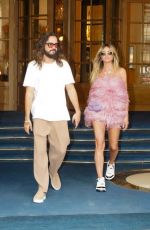 HEIDI KLUM and Tom Kaulitz Leaves Their Hotel in Paris 06/29/2024