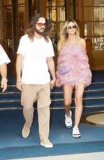 HEIDI KLUM and Tom Kaulitz Leaves Their Hotel in Paris 06/29/2024