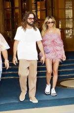 HEIDI KLUM and Tom Kaulitz Leaves Their Hotel in Paris 06/29/2024