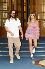 HEIDI KLUM and Tom Kaulitz Leaves Their Hotel in Paris 06/29/2024