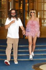 HEIDI KLUM and Tom Kaulitz Leaves Their Hotel in Paris 06/29/2024