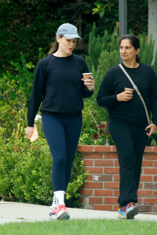 JENNIFER GARNER Out for a Morning Walk with a Friend in Los Angeles 06/13/2024