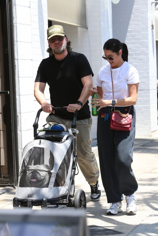 JENNIFER HUYOUNG and JC Chasez Take Their Dog on a Stroll in Los Angeles 06/07/2024