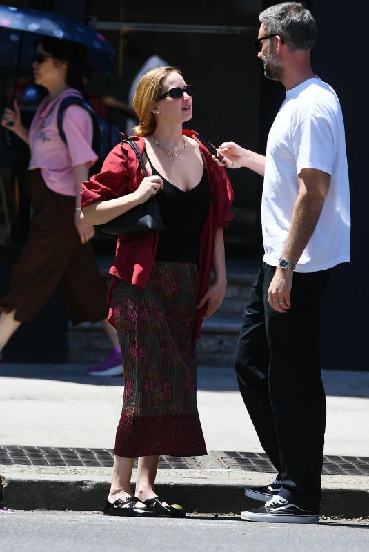 JENNIFER LAWRENCE and Cooke Maroney Out for Lunch at King Restaurant in New York 06/17/2024