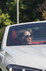 JENNIFER LOPEZ Out Cruising with a Friend in a BMW 8 Series Convertible in Los Angeles 06/04/2024