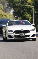 JENNIFER LOPEZ Out Cruising with a Friend in a BMW 8 Series Convertible in Los Angeles 06/04/2024