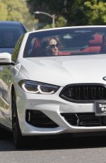 JENNIFER LOPEZ Out Cruising with a Friend in a BMW 8 Series Convertible in Los Angeles 06/04/2024