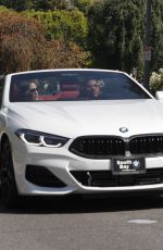 JENNIFER LOPEZ Out Cruising with a Friend in a BMW 8 Series Convertible in Los Angeles 06/04/2024