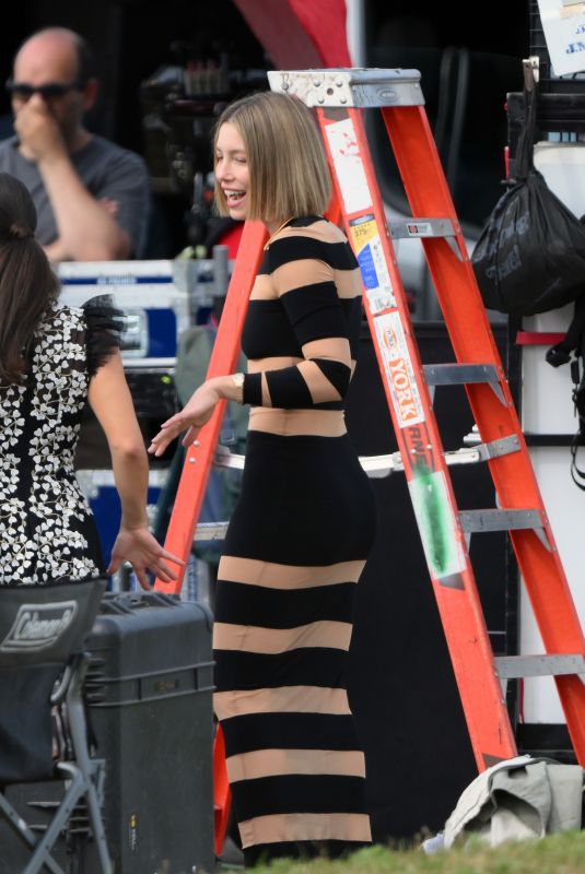 JESSICA BIEL on the Set of The Better Sister in Long Island in New York 06/12/2024