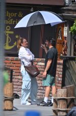 KALEY CUOCO and Tom Bateman on the Set of Based on a True Story in Pasadena 06/23/2024