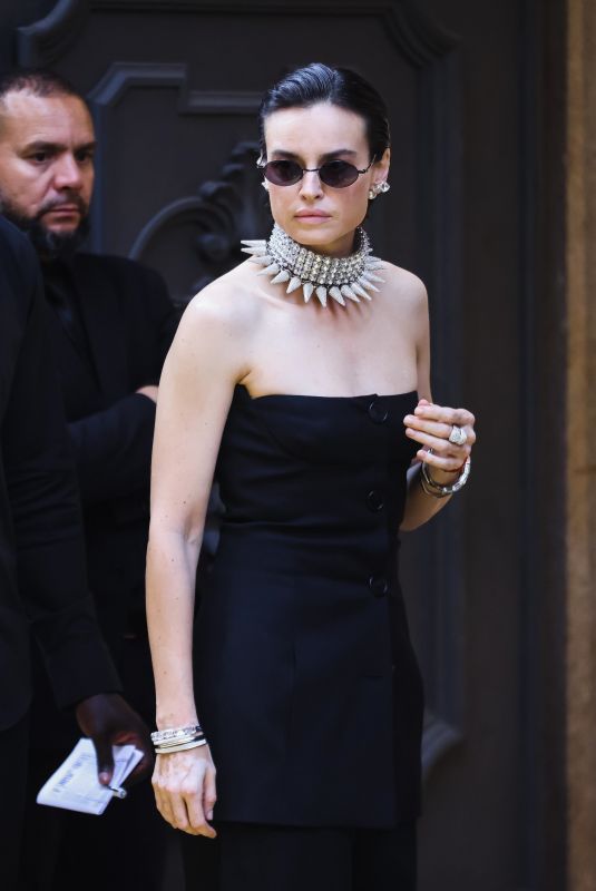 KASIA SMUTNIAK Arrives for Inauguration of Swarovski Masters of Light from Vienna to Milan Exhibition at Palazzo Citterio 06/16/2024