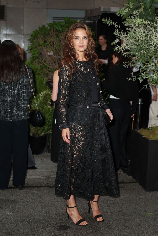 KATIE HOLMES Arrives at Annual Chanel Tribeca Festival Artists Dinner in New York 06/10/2024