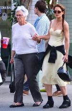 KATIE HOLMES Out with Her Mother and Friend at Sant Ambroeus in New York 06/04/2024