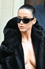 KATY PERRY Arrives at Balenciaga Haute Couture Fashion Show at Paris Fashion Week 06/26/2024