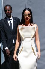 KATY PERRY in a Cream Dress and White Boots Out in New York 06/28/2024