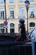 KENDALL JENNER Riding on Horseback Through Paris 06/22/2024
