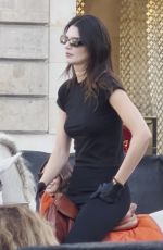 KENDALL JENNER Riding on Horseback Through Paris 06/22/2024