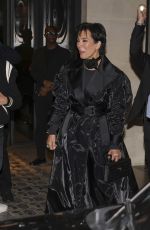 KIRS JENNER and Corey Gamble Leaves Costes Restaurant in Paris 06/16/2024