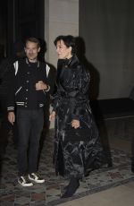 KIRS JENNER and Corey Gamble Leaves Costes Restaurant in Paris 06/16/2024