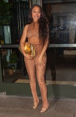 LALA ANTHONY in a Brown Jumpsuit at Whitby Hotel in New York 06/21/2024