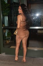LALA ANTHONY in a Brown Jumpsuit at Whitby Hotel in New York 06/21/2024