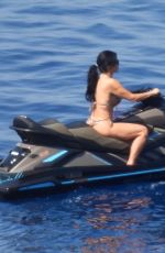 LAUREN SANCHEZ in Bikini Rides Jet Skis on Aegean Sea in Greece 06/27/2024