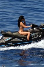 LAUREN SANCHEZ in Bikini Rides Jet Skis on Aegean Sea in Greece 06/27/2024