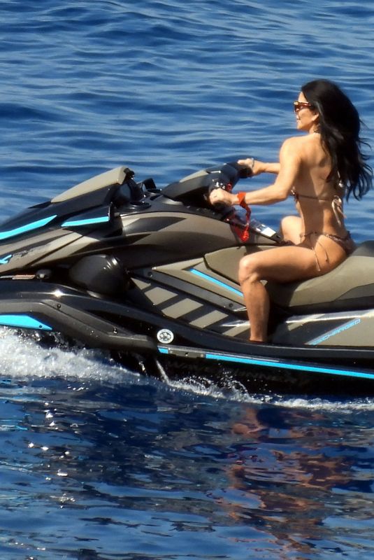 LAUREN SANCHEZ in Bikini Rides Jet Skis on Aegean Sea in Greece 06/27/2024