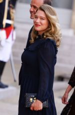 LEA SEYDOUX Arrives Presidential Palace Elysee for an Official State Dinner in Paris 06/08/2024