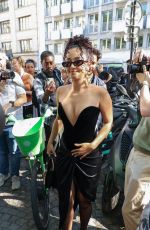 LENA MAHFOUF Arrives at Schiaparelli Haute Couture Fall/Winter 2024-2025 Show at Paris Fashion Week 06/24/2024