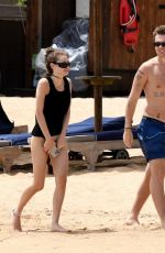 LENI KLUM ina Colorful Bikini at a Beach in Sardinia 06/19/2024