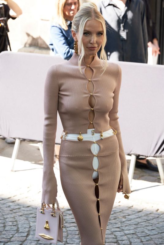 LEONIE HANNE Arrives at Schiaparelli Couture Show at Paris Fashion Week 06/24/2024